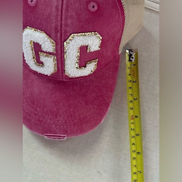 Adams Custom Women's Pink Distressed Mesh Baseball / Trucker Cap NWT - Picture 9 of 9